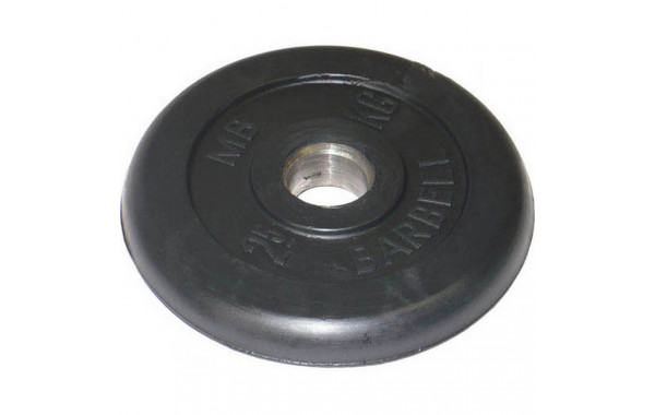 Диск обрезиненный 2,5 кг MB Barbell MB-PltB26-2,5 черный 600_380