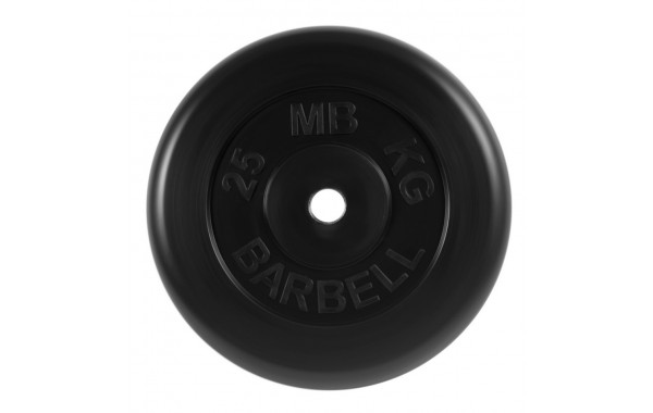 Диск обрезиненный 25кг MB Barbell MB-PltB26-25 черный 600_380