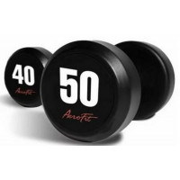 Набор обрезиненных гантелей от 40 до 50кг Aerofit AFDB40-50 черный