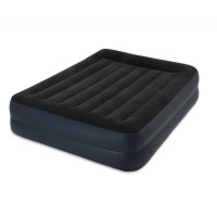 Надувная кровать Intex Pillow Rest Raised Bed 152х203х42см встроенный насос 220V 64124