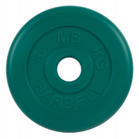 Диск обрезиненный d51мм MB Barbell MB-PltC51-10 10кг зеленый