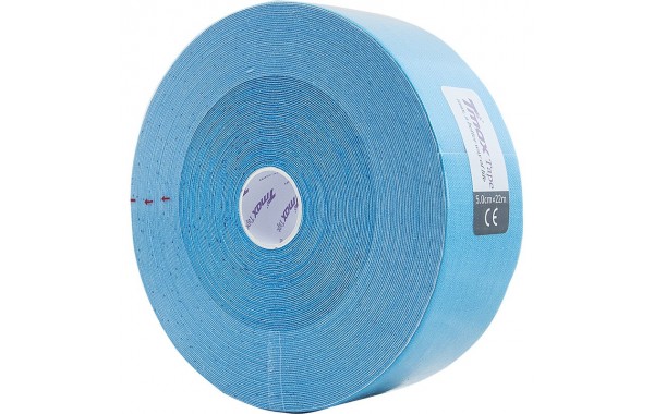 Тейп кинезиологический Tmax 22m Extra Sticky Blue голубой 600_380