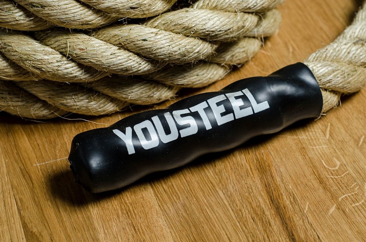 Канат для лазания YouSteel D38мм, волокно Sisal, длина 5 м 1200_795