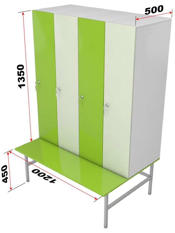 Шкаф-скамейка для раздевалок ЛДСП Glav 10.2.18 601_800