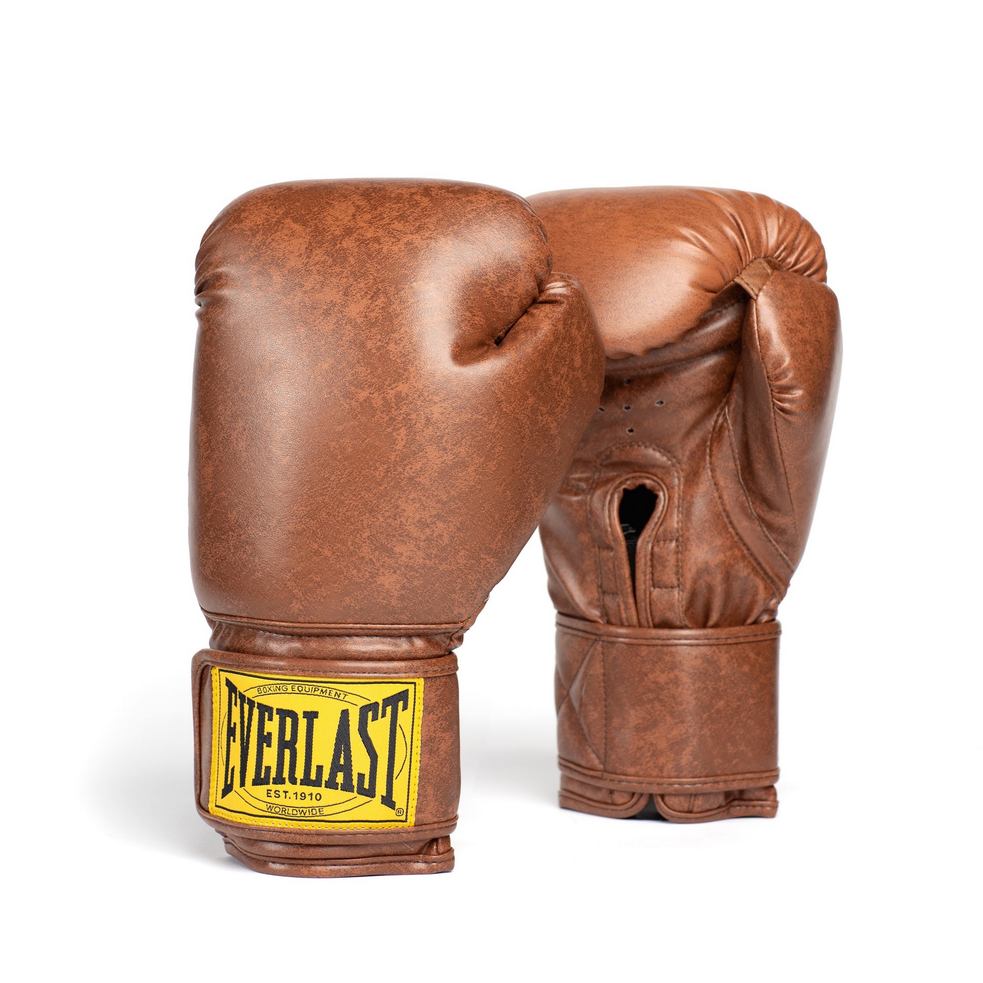 Перчатки тренировочные Everlast 1910 Classic PU 14oz P00003345 коричневый 2000_2000