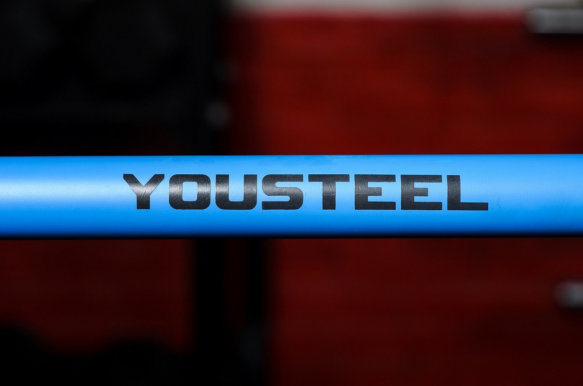 Гриф L2200мм D50мм YouSteel Training Bar XF-20, 20 кг синий + хром 1200_795