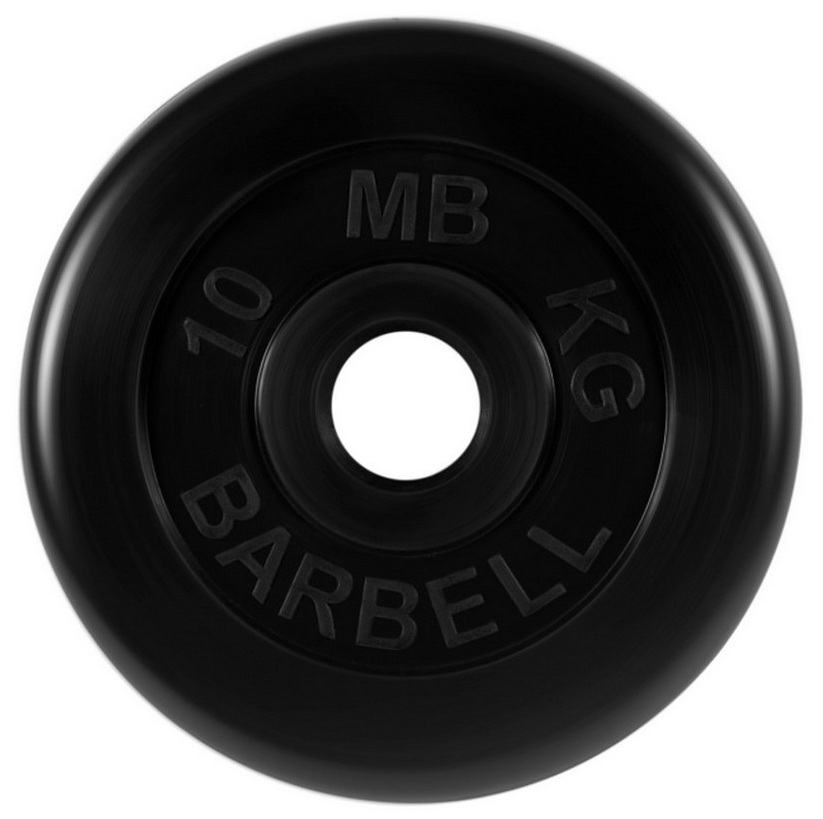 Диск обрезиненный d51мм MB Barbell MB-PltB51-10 10кг черный 823_819