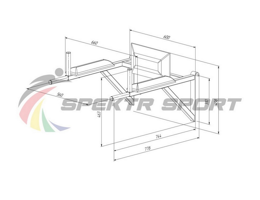 Тренажер брусья-пресс навесной Spektr Sport Школьник 1, черный 1037_800