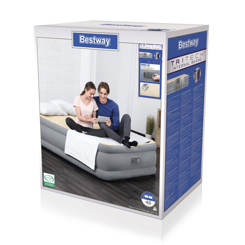 Надувной матрас (кровать) Bestway 203х152х46 см, 67486 800_800