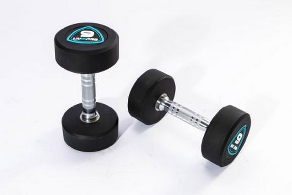 Гантели в уретане 2 кг Live Pro Studio Dumbbells LP8075-02 1200_800