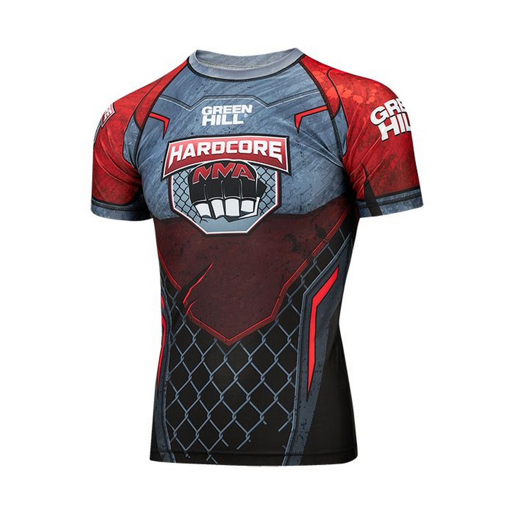 Рашгард Green Hill Rash Guard Hardcore RGI-10569 черно-красный 2000_2000