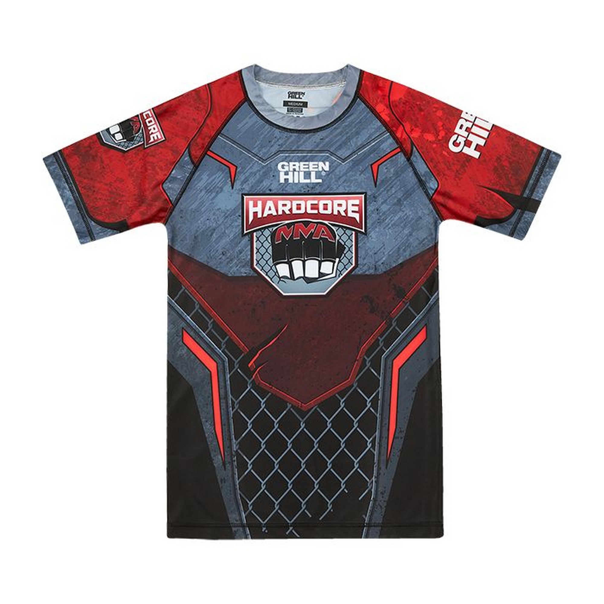 Рашгард Green Hill Rash Guard Hardcore RGI-10569 черно-красный 2000_2000