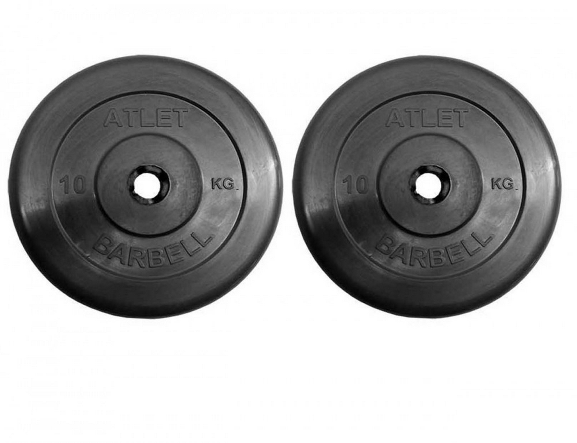 Диски обрезиненные d31 2x10кг MB Barbell Atlet MB-AtletB31-10 черный 2000_1538