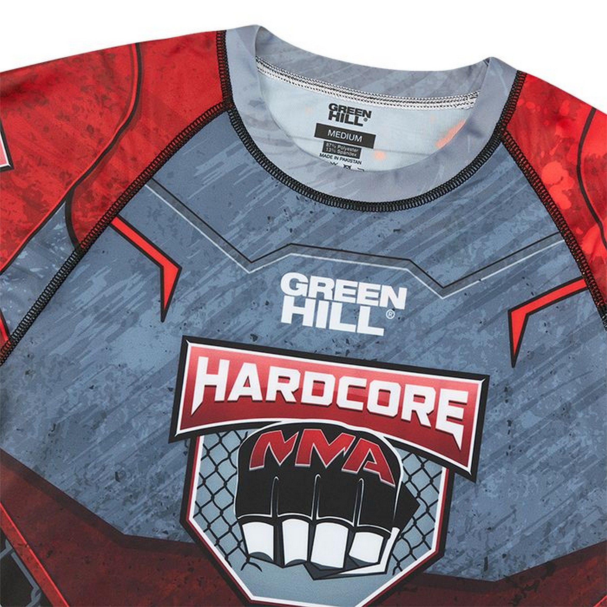 Рашгард Green Hill Rash Guard Hardcore RGI-10569 черно-красный 2000_2000