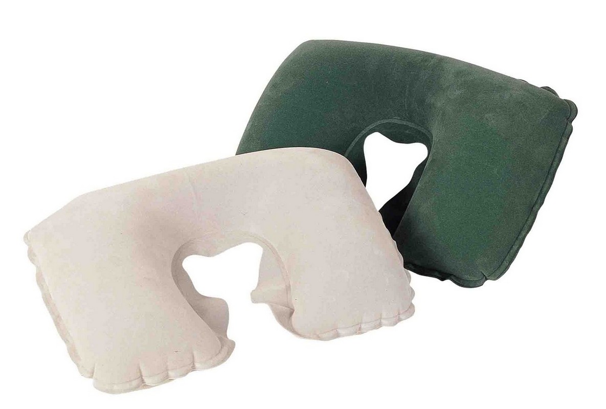 Надувная подушка под шею Bestway Flocked Travel Pillow 46х28 см 67006 1185_800