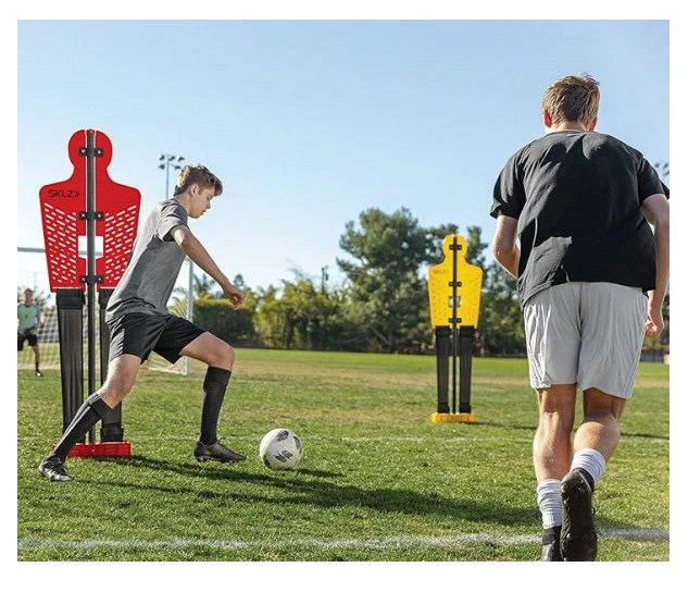 Футбольный манекен SKLZ PRO TRAINING SOCCER DEFENDER, красный 633_544