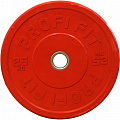 Диск для штанги каучуковый, цветной, d51 25кг Profi-Fit 120_120