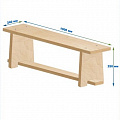 Скамейка гимнастическая 1000мм ЭКО (фанерная) ножки фанера Dinamika 120_120