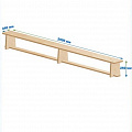 Скамейка гимнастическая 2500мм ЭКО (фанерная) ножки фанера Dinamika 120_120